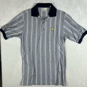 Original Vintage Augusta National Golf Shop Masters Striped Gray Polo Shirt Golf